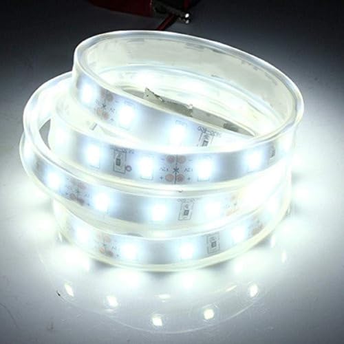 Tira LED de silicona 1M 5630 SMD luz blanca fría 12V miniatura 4