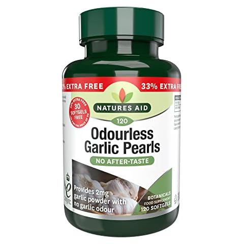 Natures Aid Odourless Garlic Pearls Softgels Cover