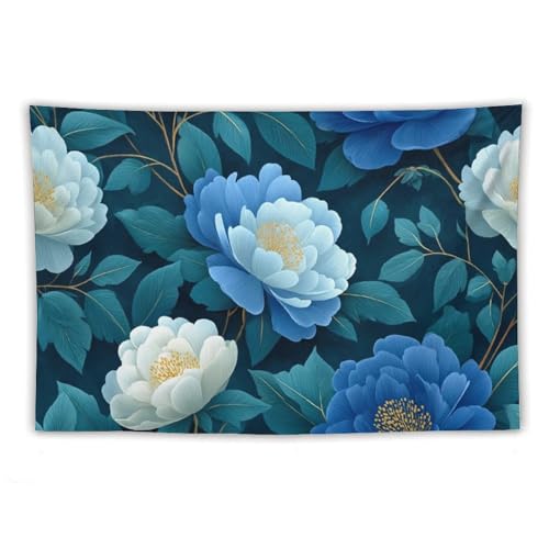 Tapisserie murale pivoines pour cacher un mur abîmé et décorer une chambre