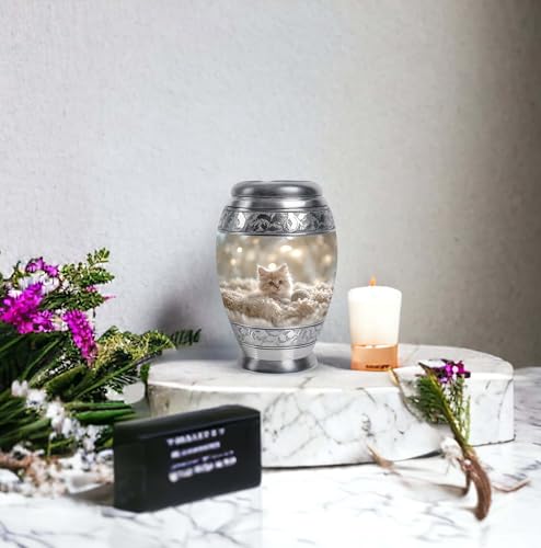 Image of Cat Urns for Human Ashes - Adult Urns for Human Ashes - Memorial Urns for Human Ashes Adult Female & Male - Urns for Ashes Adult Female & Male - Burial Urns - Small Cremation Urn (3inch,1Pc)