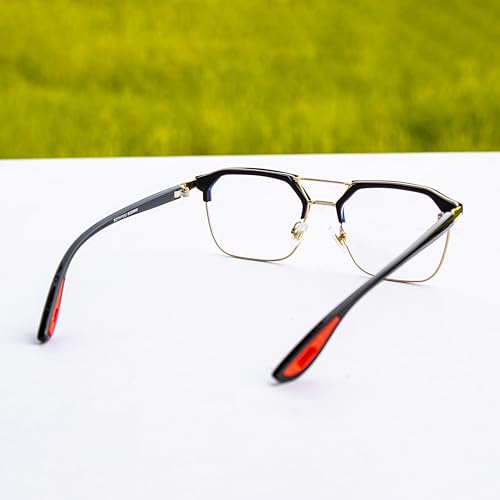 Image of Photochromic Square Sunglasses for Men, Metal Frame, UV Protection, Stylish Everyday Eyewear