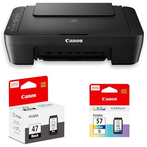 Image of Canon Pixma E470 All-in-One Wireless Color Home Inkjet Printers (Black)
