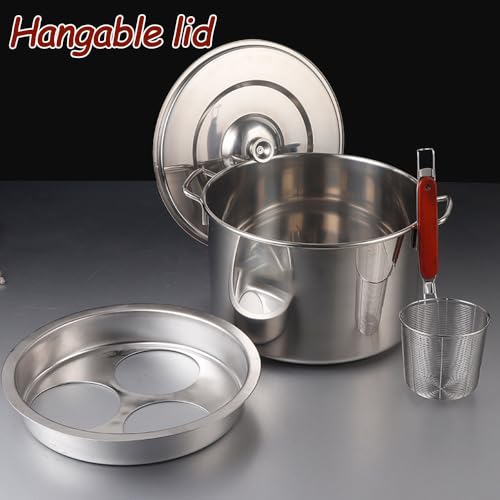Casserole à pâtes et son ensemble d'inserts en acier inoxydable durable - 6