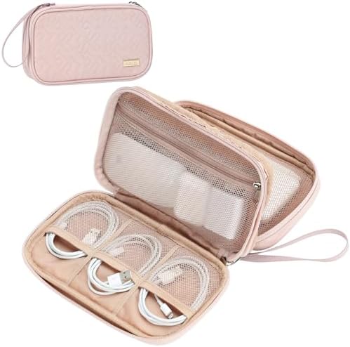 NISHEL Travel Cord Organizer Case, Double Layers Tech Electronic ...