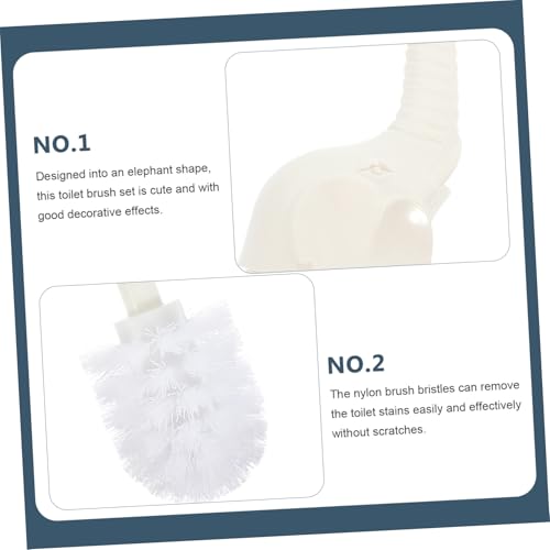 Anneome brosse WC éléphant avec support en céramique pour bureau