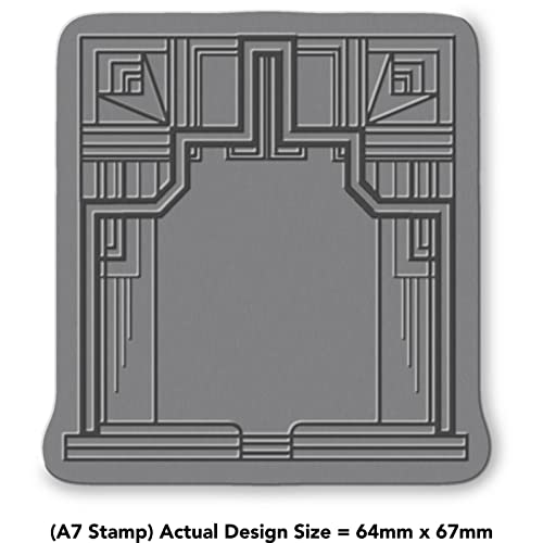 'Art Deco Frame' Rubber Stamp - Unmounted Design for Crafting & Scrapbooking, A7 (RS00047003)