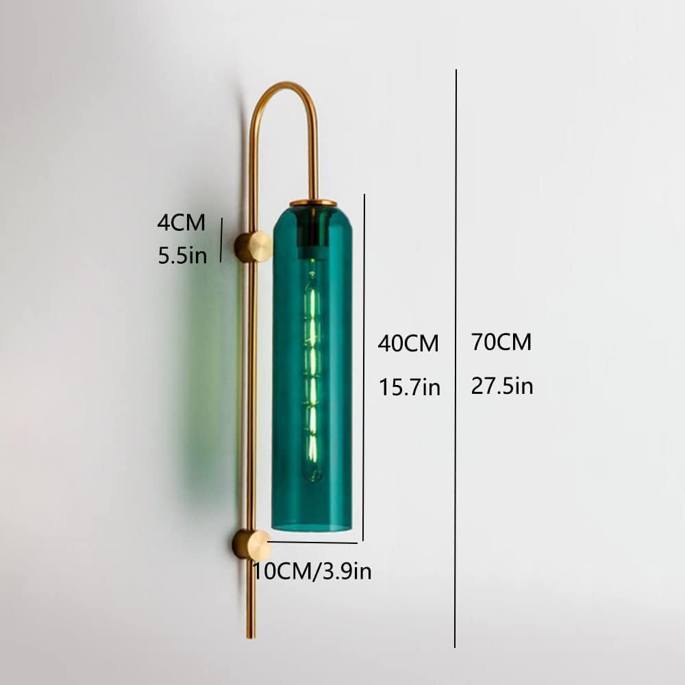 e26 mid century light smoke gray glass gold long arm wall sconce nordic classical living room wall mount lamp frosted green modern lighting for bedroom bedside living room farmhouse