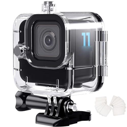 FitStill Étui étanche pour Appareil Photo Go Pro 11 Mini Noir, 60 m de Profondeur avec Coque de Protection pour Accessoires sous-Marins