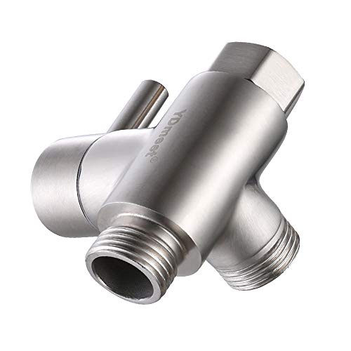 Stainless Steel Shower Arm Diverter 3 Way, G1/2 Universal Shower Head Diverter Valve for Hand Held Shower and Fixed Spray Head, Brushed Nickel