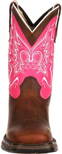 Durango Lil' Rebel Western Boot, Brown/Pink, 7 US Unisex Big Kid | Image 2