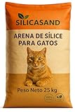 SilicaSand - Arena de Sílice para Gatos, Lavada y Seca, 100% Natural y Libre de Polvo