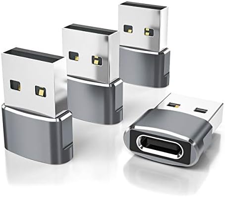 USB to USB C Adapter 4Pack,Type C Female to A Male Cable Converter for Apple Ultra iWatch 7 8 SE,iPhone 14 13 12 11 Pro Max Plus,Airpods,iPad 8th 9th 10th Air 4th 5th Mini 6th Generation