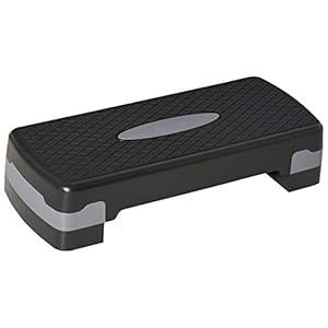 HOMCOM Steppbrett 2-Stufig Schwarz+Grau A90-076BK