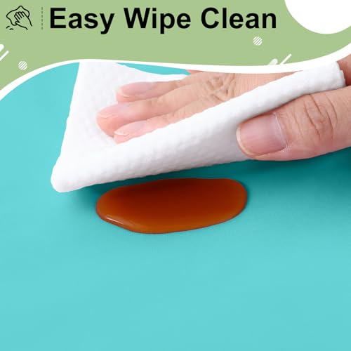 Image of misaya 12 Packs Disposable Plastic Table Cloth, 84 inch Round Waterproof Tablecloth, Leakproof & Sturdy Decorative Table Covers for Picnic, Party, Outdoor and Back to School, Teal