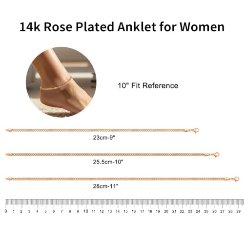 Image of Fiusem Silver Tone / 18k Gold Plated Anklet for Women, 3.5mm Stainless Steel Cuban link Chain Anklets for Women, Women's Anklets 9 inch /10 inch /11 inch
