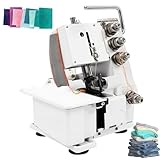 surjeteuse recouvreuse machine a coudre 【Haute efficacité】 : avec un puissant moteur de 300 W, il offre de fortes performances et une vitesse de couture maximale allant jusqu'à 1 200 points par minute, augmentant considérablement la vitesse de surjet et vous permettant de terminer la finition des bords et des coutures rapidement et efficacement