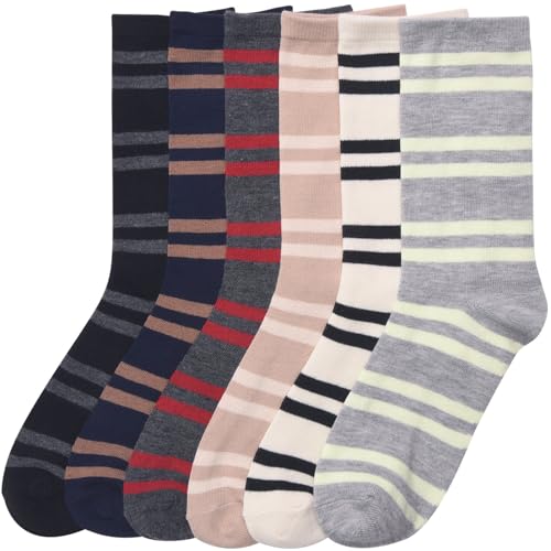 Image of ToBeInStyle Women's Pack of 6 or 12 Fashion Printed Crew Socks