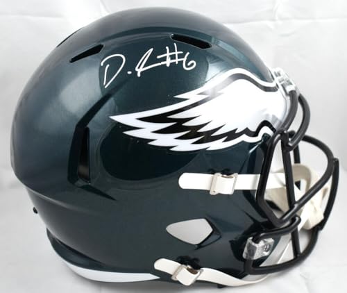 DeVonta Smith Autographed Philadelphia Eagles F/S Speed Helmet - Fanatics *White