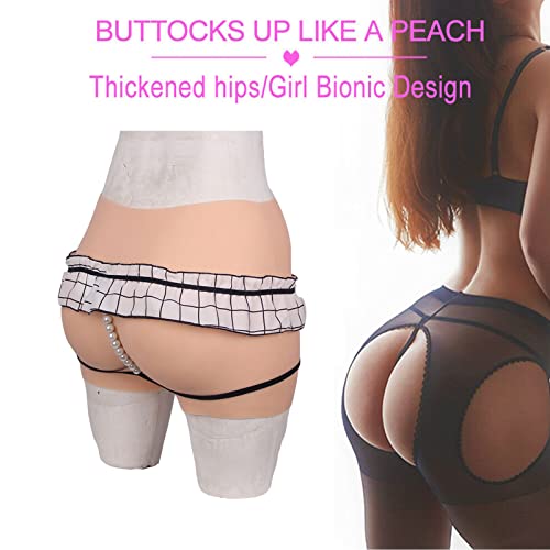 AJIU Calcinhas de silicone escondidas Gaff, vagina sexual, levanta o quadril, estimulador de glúteos