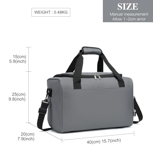 Kono Ryanair 40x20x25 Under The Seat Holdall Cabin Hand Luggage Carry-On Travel Bag 20L (Grey) Kono Ryanair 40x20x25 Under The Seat Holdall Cabin Hand Luggage Carry-On Travel Bag 20L (Grey)