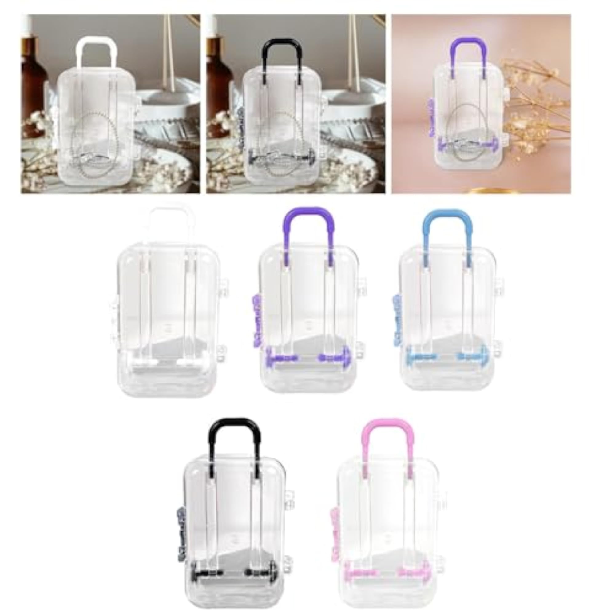 Portable Jewelry Organizer Suitcase Shape Box