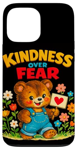 Kindness Over Fear �I�[�o�[�I�[�� ���킢�� ���� ���g�� �O���t�B�b�N �X�}�z�P�[�X iPhone 13 Pro Max �p