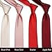 ZENXUS Extra Long Solid Tie for Men Big and Tall, Apple Red XL Tie 63 inch