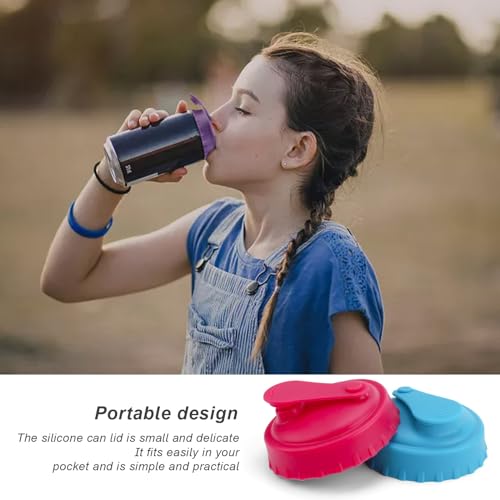 SPRHR 6 Stück Getränkedosen Verschluss Silicone, 63 mm Dosenverschluss Getränkedosen mit Auslauf, 6 Farben Silicone Soda Cap, für Mahlzeiten im Freien, Partys, Angeln, Sportveranstaltungen