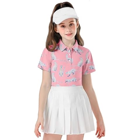 Soneven Girls Short Sleeve Golf Polo Cover