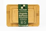 Bamboo Cutting Board Set of 3 β Durable Bamboo Chopping Boards for Kitchen β Juice Grooves, Knife-Friendly