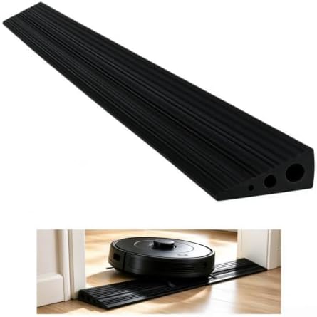 CUTIS Türschwellenrampe 90x6x2 cm, Rampe Türschwelle, Schwellenrampe | Türschwellenrampe Saugroboter, Türschwellenrampen, Geeignet für Kinderwagen, Einkaufswagen, Rampe Saugroboter