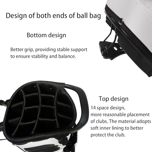image for JDSZM Lightweight Golf Stand Bag with 14 Way Full-Length Dividers, 7 Z