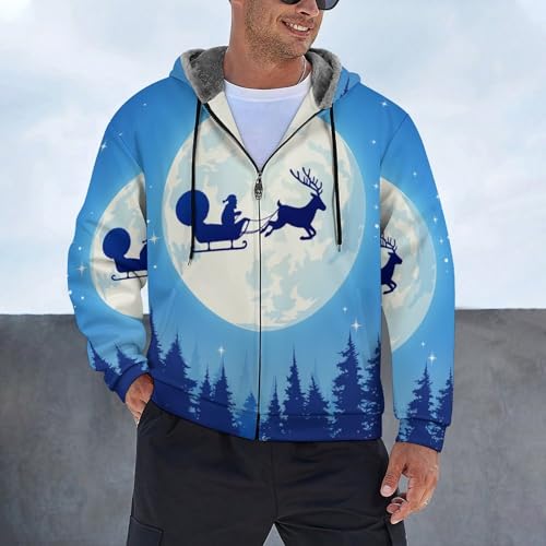 Vestes polaires zippées pour hommes idéales pour les soirées d'hiver au coin du feu en taille M