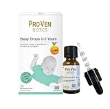 Proven Biotics Baby Drops 0–3 Years 15ml | Flavourless Liquid Daily Baby Supplement | 10 Billion Research-Backed Lab4B Live Bacteria | 30 Days