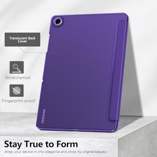 Image of MoKo for Samsung Galaxy Tab A11 Plus / A11+ Case 11 Inch 2026, Galaxy Tab A9 Plus / A9+ Case 11 Inch 2024, Slim Stand Hard PC Translucent Back Shell Smart Cover, Auto Wake /Sleep, Deep Purple
