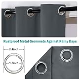 Gazebo Patio Outdoor Curtains Waterproof - Garden Blackout Thermal Insulated Sun Shades Eyelet Privacy Curtain for Outside Pergola Porch Pool, Indoor Window Blinds for Living Room Bedroom Balcony - Image 7