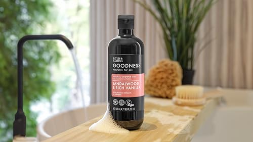 Image of Baylis & Harding Goodness Men's Sandalwood & Vanilla Natural Shower Gel, 500 ml - Vegan Friendly (Pack of 1)