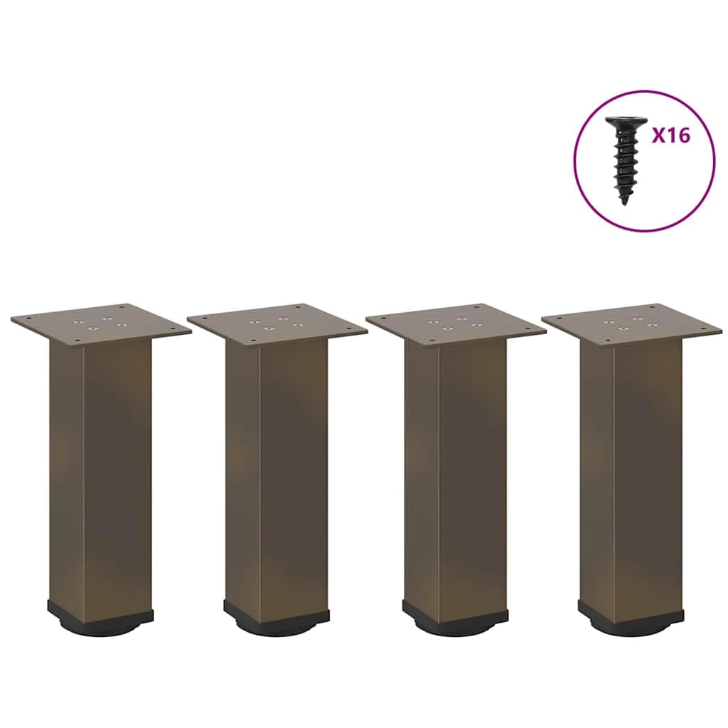 Set di 4 gambe da tavolo, 42-44 cm, in acciaio verniciato a polvere