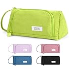 APXEL Astuccio Per Matite Cordury, Astuccio Scuola Grande Capacità, Organizzatore Cancelleria, Con Pratica Chiusura Lampo, Scomparti Materiale Scolastico Stazionario Ufficio Trucco Borsa(Verde)