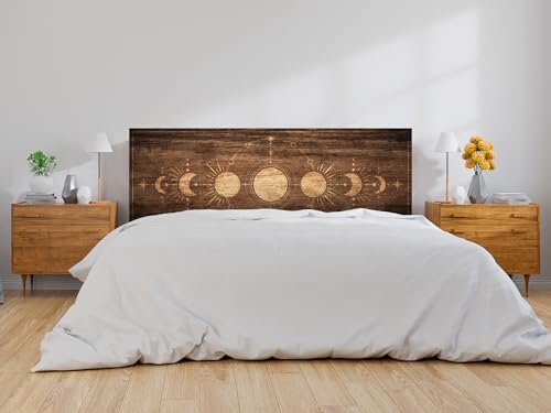 Oedim Cabecero Cama PVC Fases Luna | 135x60cm | Cabecero Original y Económico