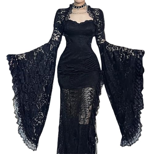 Fairy Lace Bolero Shrug for Women Victorian Flare Sleeve Gothic Rave