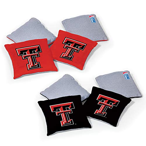 Image of NCAA College Dual Sided Bean Bags by Wild Sports, 8 Count, Premium Toss Bags for Cornhole Set - Great for Tailgates, Outdoors, Backyard