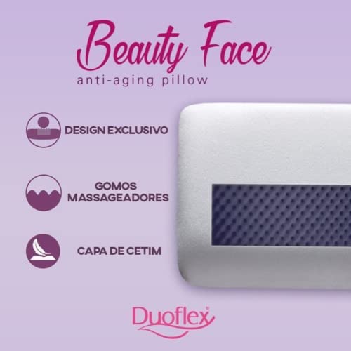 Travesseiro Beauty Face Duoflex Branco Para fronha 50cmx70cm Espuma 100% Poliuretano