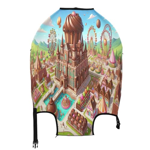 Joisal Chocolate Amusement Park Cover for Luggage Fit 18-32 Inch Suitcase Identifiers2