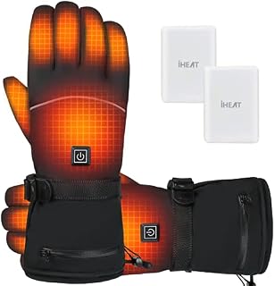 Heated Gloves,Rechargeable 4100mAh Battery Electric Heating Gloves for Men Women,3 Adjustable Heating Levels,Touchscreen Waterproof Comfortable Winter Washable Hand Warmers for Skiing Camping