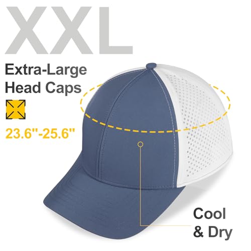 Image of LiuSuper XXL Baseball Cap - Quick-Dry Moisture-Wicking Hat for Big Heads (23.6 inch-25.6 inch) Sports Cap for Men Women