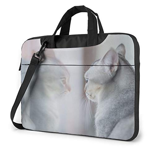 コンピューターバッグ 保護ケース 片方の肩の耐震性 動物猫 Pcスリーブ 多機能 大容量 スリーブバッグ パッケージ 収納バッグ ポータブル 衝撃吸収 軽量(13インチ / 14インチ / 15.6インチ)