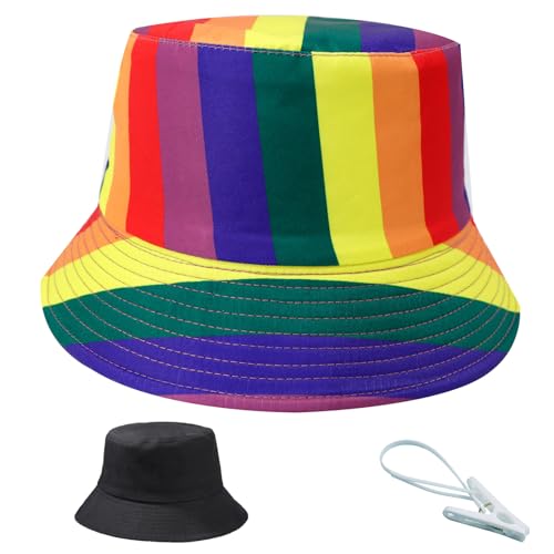 Flywife Unisex Print Double-Side-Wear Reversible Bucket Hat cover