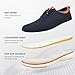 VILOCY Men's Wide Casual Dress Oxfords Business Shoes Fashion Sneakers Mesh Breathable Comfortable Walking Shoes Navy,EU48