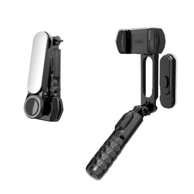 E-Sell Enterprise, Q09 Mini Gimbal STABILIZER Extendable Selfie Stick Tripod, Anti-Shake 1-Axis Stabilizer with 360 Rotation Auto Balance, Wireless Remote & LED Detachable Fill Light for Smartphone E-Sell Enterprise, Q09 Mini Gimbal STABILIZER Extendable Selfie Stick Tripod, Anti-Shake 1-Axis Stabilizer with 360 Rotation Auto Balance, Wireless Remote & LED Detachable Fill Light for Smartphone